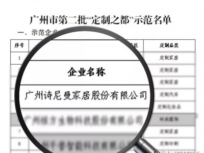 詩尼曼家居入選“全球定制之都”示范企業(yè) 助力中國定制力量走向世界！